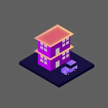 Isometric house vector Stock Illustration