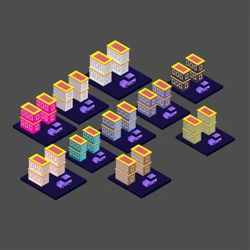 Isometric house vector Stock Illustration