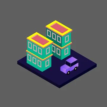 Isometric house vector Stock Illustration
