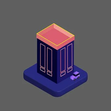 Isometric house vector Stock Illustration