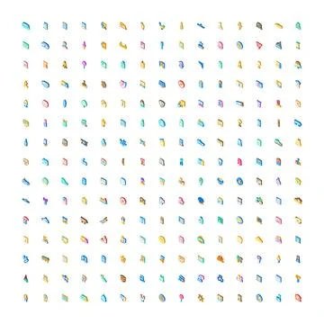 Isometric icon collection for web and app interface Illustrazione stock