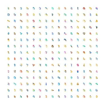 Isometric icon collection for web and user interface design Stock Illustration