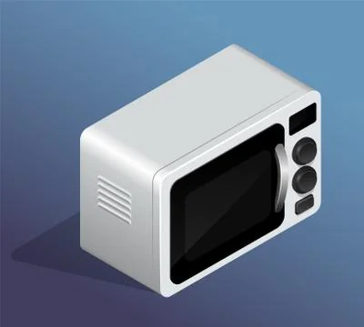 Isometric icon of microwave 스톡 일러스트