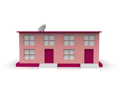 Isometric icon or infographic element representing low poly factory building, 스톡 일러스트
