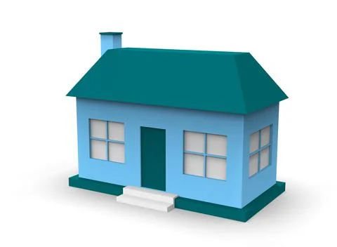 Isometric icon or infographic element representing low poly factory building, Illustrazione stock
