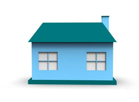 Isometric icon or infographic element representing low poly factory building, イラスト素材