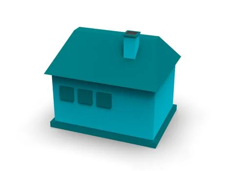 Isometric icon or infographic element representing low poly factory building, Illustrazione stock