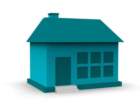 Isometric icon or infographic element representing low poly factory building, Illustrazione stock