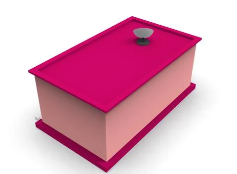 Isometric icon or infographic element representing low poly factory building, Illustrazione stock