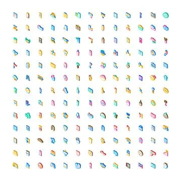 Isometric icon set collection for graphic design Stockillustratie