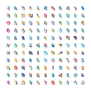 Isometric icon set for diverse modern business concepts イラスト素材
