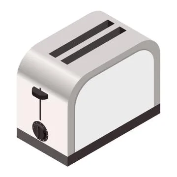 Isometric icon of a  toaster Illustrazione stock