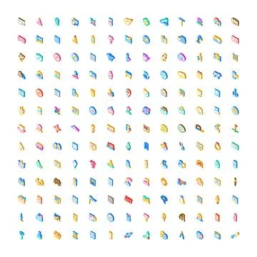 Isometric icons collection representing various lifestyle objects and concept イラスト素材