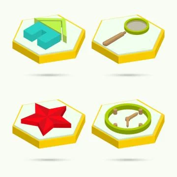 Isometric icons 스톡 일러스트
