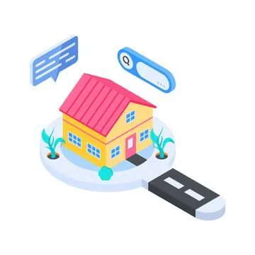 An isometric illustration of blizzard storm is ready for premium use. Illustrazione stock
