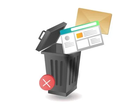 Isometric illustration concept. Erase data computer Stock Illustration