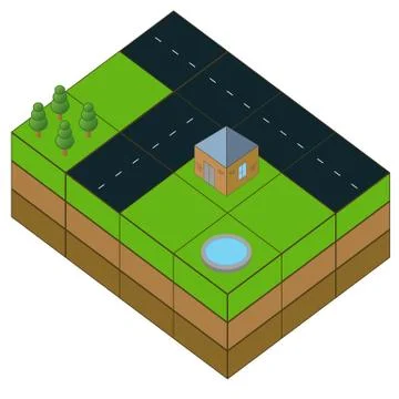 Isometric illustration Illustrazione stock