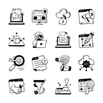 Isometric illustration pack representing crypto mining, cloud server Stock Illustration
