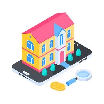 Isometric illustration pack representing digital data processing, funnel Stock Illustration