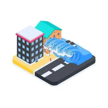 Isometric illustration pack representing enterprise data server network, cloud Stock Illustration