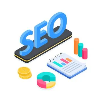 Isometric illustration pack representing server data logistics, factory Stock Illustration