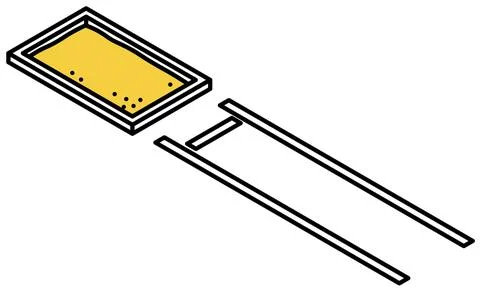 Isometric illustration of a simple line drawing of a long jump Stock Illustration