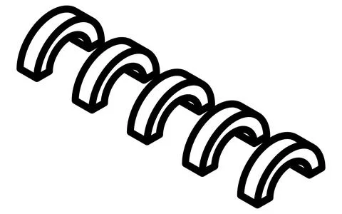 Isometric illustration of a simple line drawing of a track (400 meters) Stock Illustration