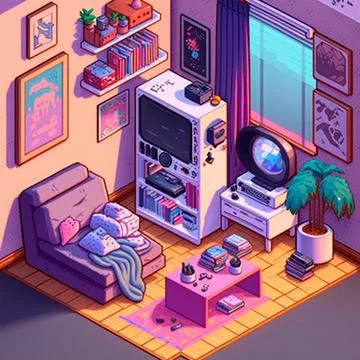 Isometric image of the bedroom Ilustración de archivo