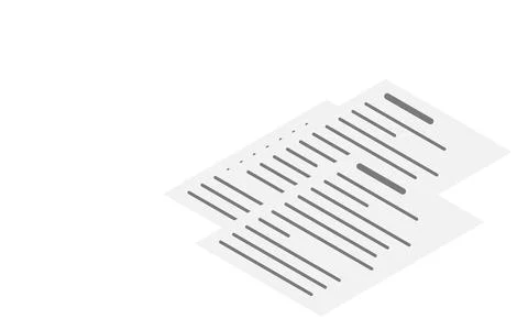 Isometric, image illustration of the report to be submitted 스톡 일러스트