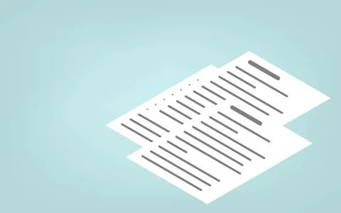 Isometric, image illustration of the report to be submitted 스톡 일러스트
