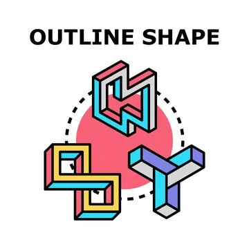 Isometric impossible shapes creating visual illusion concept Stock Illustration