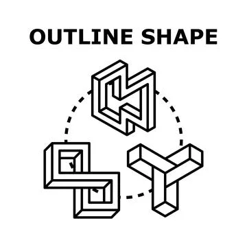 Isometric impossible shapes creating visual illusion concept Stock Illustration