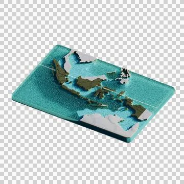 Isometric Indonesia Map Stockillustratie