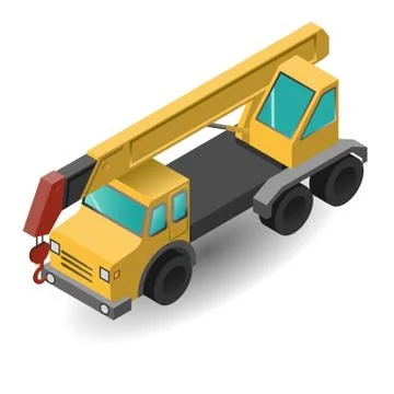 Isometric industrial crane for construction. Stock Illustration