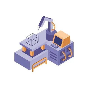 Isometric Industry manufacturing Stock Illustration