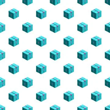 Isometric infinity cube pattern creating a seamless geometric background 스톡 일러스트