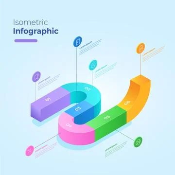 Isometric infographic collection template concept Stock Illustration