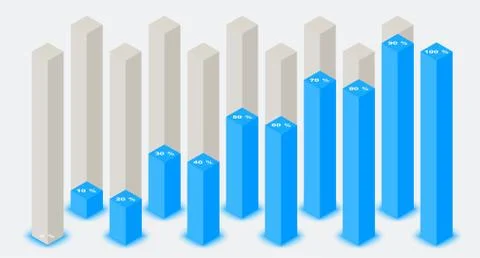 Isometric infographic elements. Vector illustration. Stock Illustration