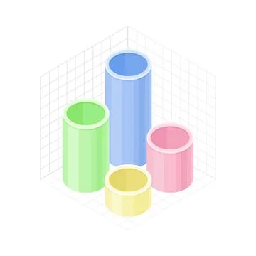 Isometric Infographic as Graphic Visual Representation of Information or Data 스톡 일러스트