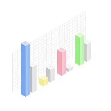 Isometric Infographic as Graphic Visual Representation of Information or Data イラスト素材
