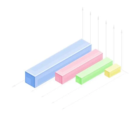 Isometric Infographic as Graphic Visual Representation of Information or Data イラスト素材