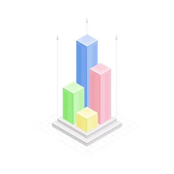 Isometric Infographic as Graphic Visual Representation of Information or Data イラスト素材