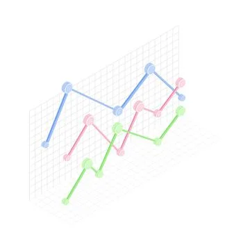 Isometric Infographic as Graphic Visual Representation of Information or Data Illustrazione stock