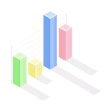 Isometric Infographic as Graphic Visual Representation of Information or Data 스톡 일러스트