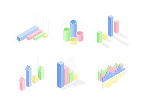 Isometric Infographic as Graphic Visual Representation of Information or Data Stock Illustration