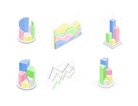 Isometric Infographic as Graphic Visual Representation of Information or Data Illustrazione stock