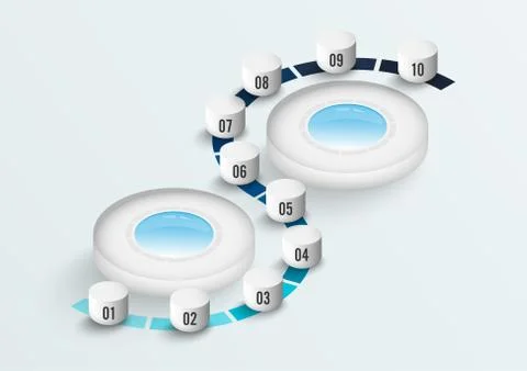 Isometric infographics design vector and marketing icons can be used for work Stock Illustration