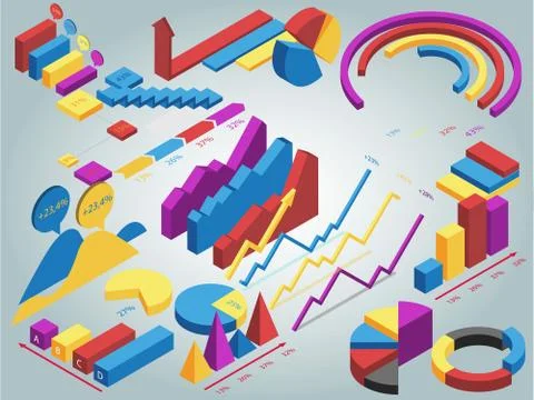 Isometric information graphics Stock Illustration