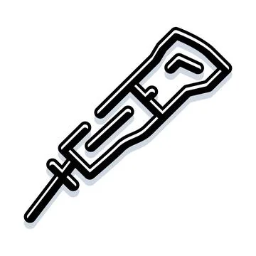 Isometric jackhammer tool for construction and demolition work Stock Illustration