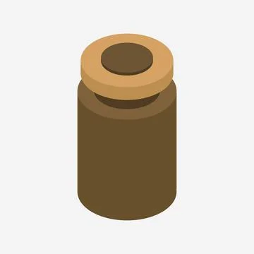 Isometric jar illustrated on background Stock Illustration